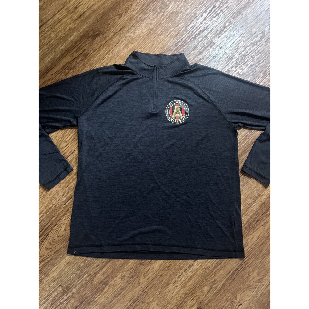 Atlanta United‎ FC MLS Gray 1/4 Zip  Pullover Men's Size XL